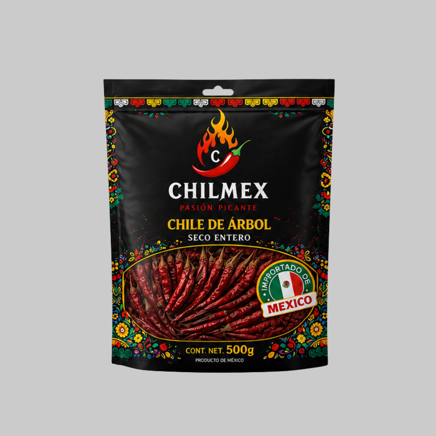 Chile de Arbol Entero Sin Cabo