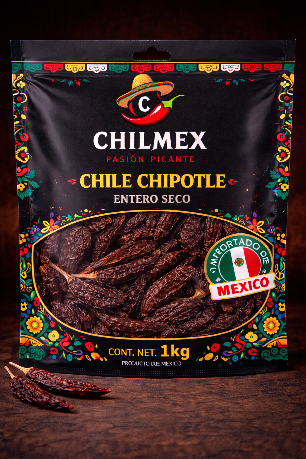 Chile Chipótle entero