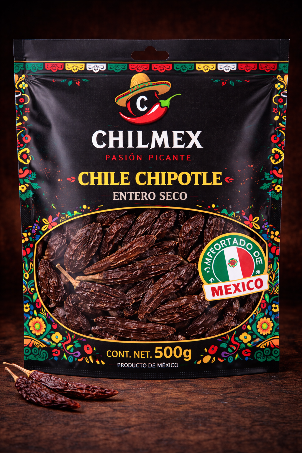 Chile Chipótle entero