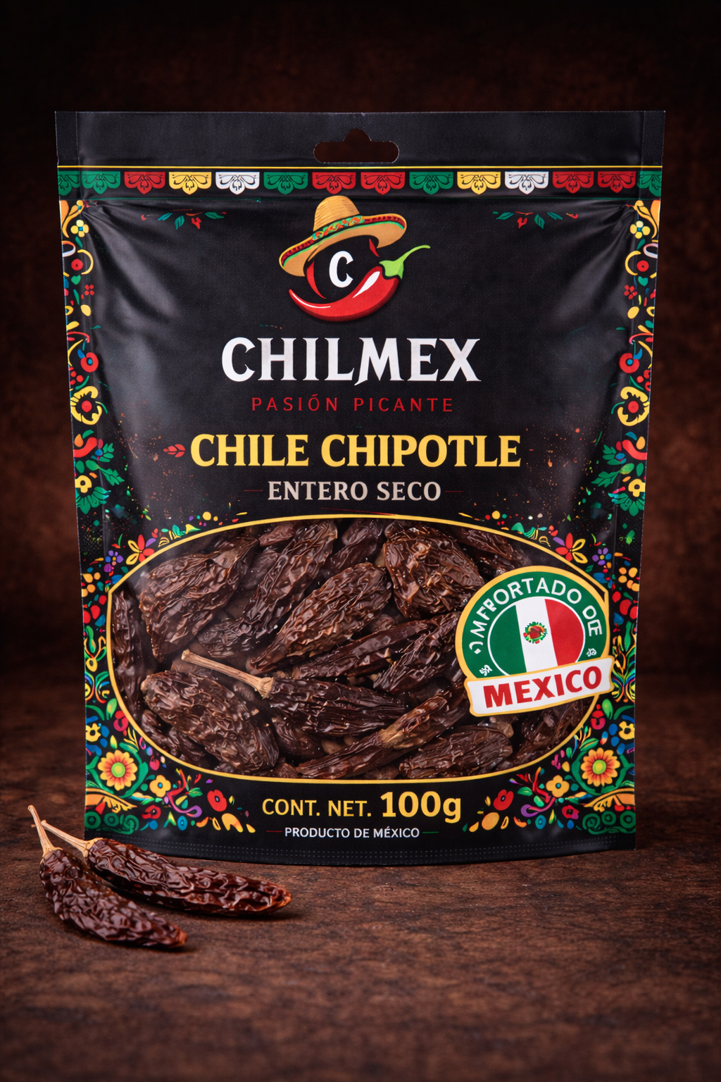 Chile Chipótle entero