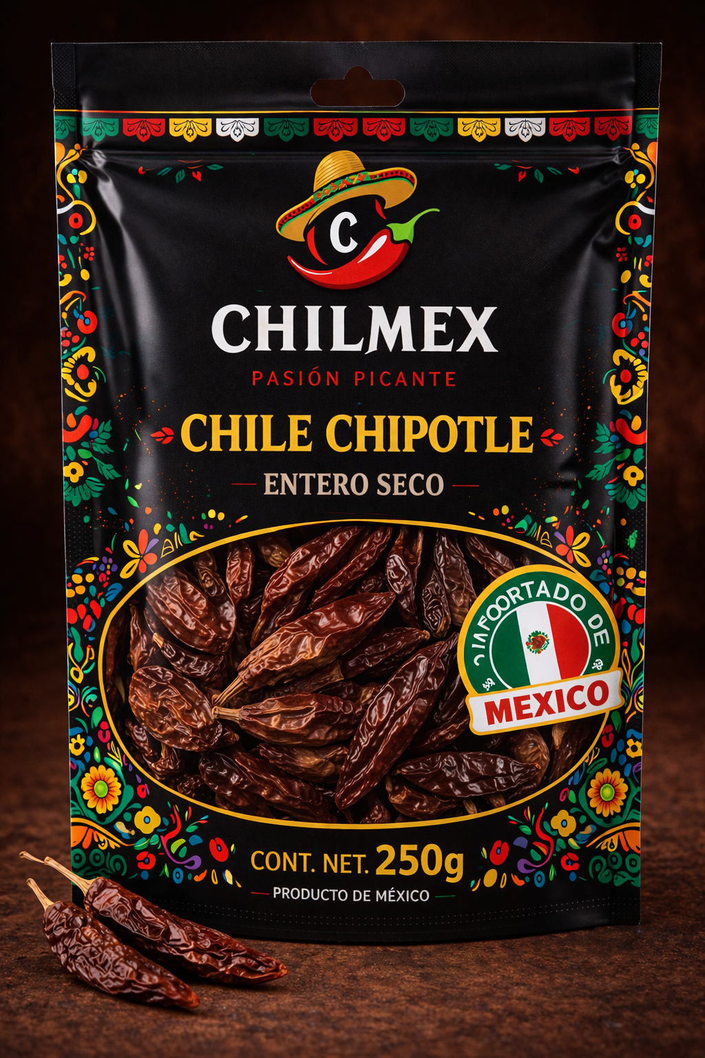 Chile Chipótle entero